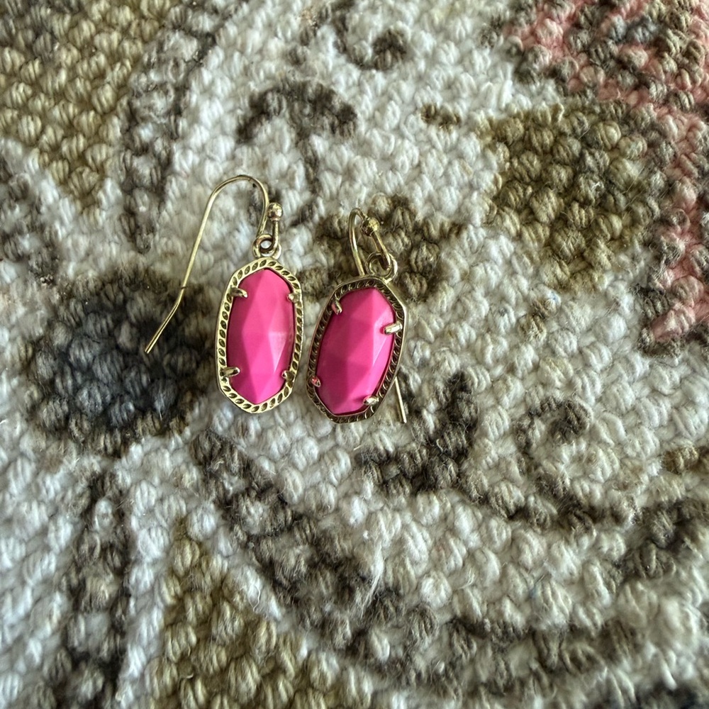 Kendra Scott Pink and Gold Earrings